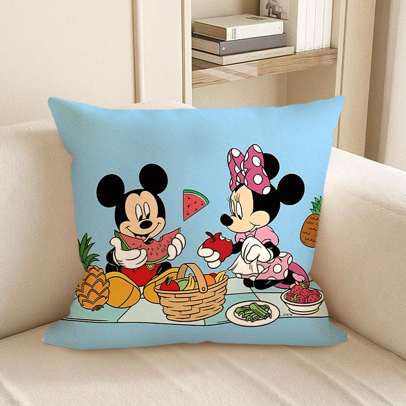 Disney Mickey and Minnie Mouse Picnic Soft Stuffed Plush Pillow Multiple Sizes