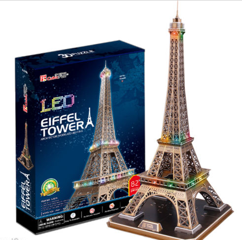 3D Model Puzzle with Led Light effects-Eiffel Tower