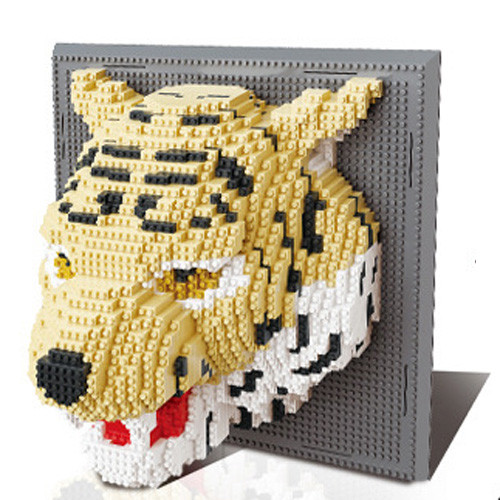 Tiger 3D Mural Custom Brick Building Kit