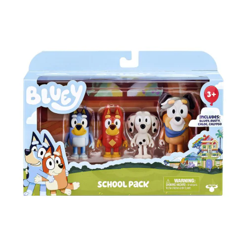 Bluey and Friends School 4 Pack Figures