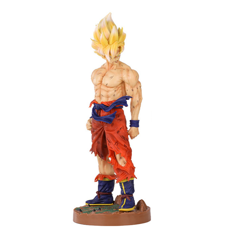 Super Saiyan Goku Transformed At Last Shirtless From Dragon Ball Z Figure Statue