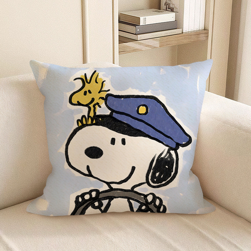 Snoopy Driving Soft Stuffed Plush Pillow Multiple Sizes