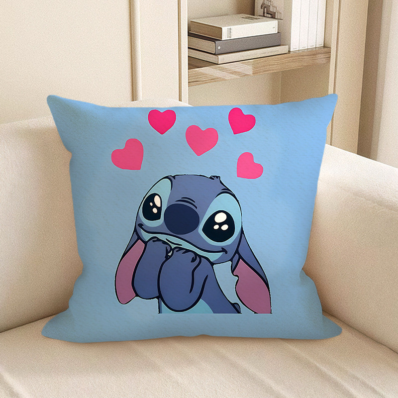 Disney Stitch Hearts Soft Stuffed Plush Pillow Multiple Sizes