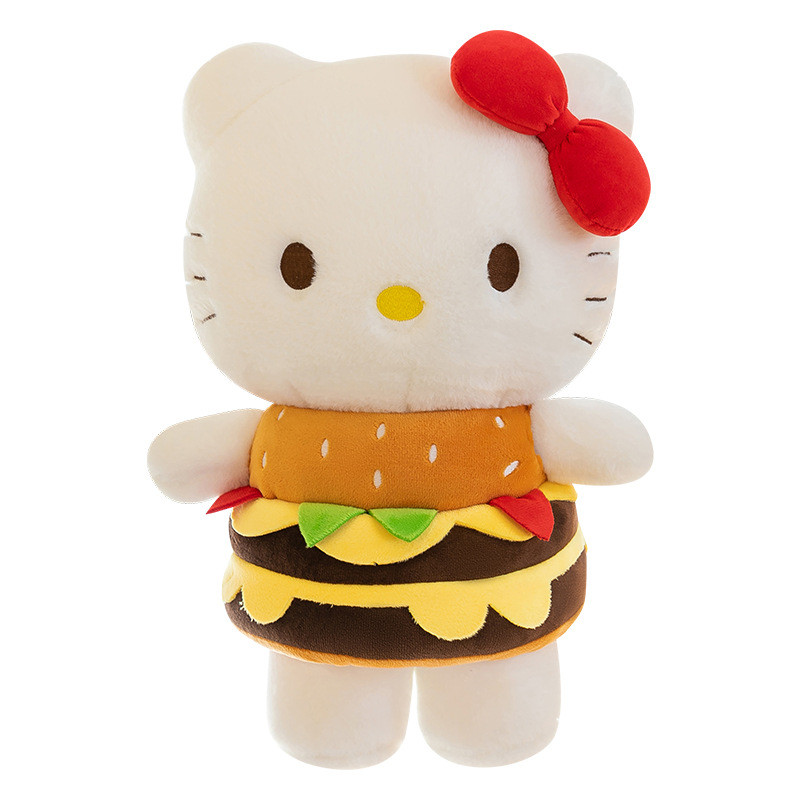 Hello Kitty Hamburger Soft Stuffed Plush Multiple Sizes