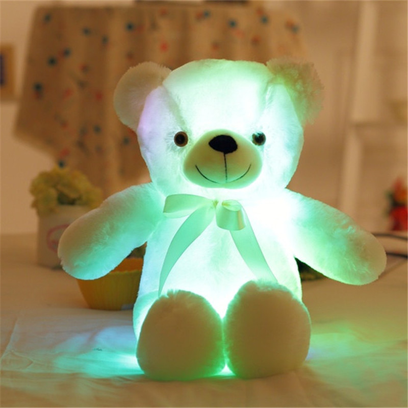 White Glowing Teddy Bear Plush Toy 30cm 11.8inches