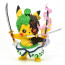 Pokemon Pikachu Cosplay Roronoa Zoro Figure Statue