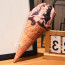 Realistic Ice Cream Cone Plush Pillow Multiple Sizes Taro