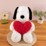 Snoopy Holding Heart Soft Stuffed Plush Multiple Sizes
