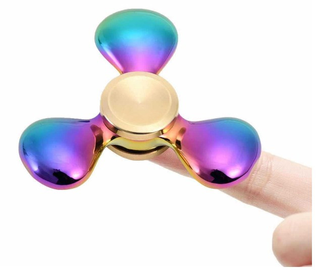 Rainbow Metal Round Edge Fidget Spinner