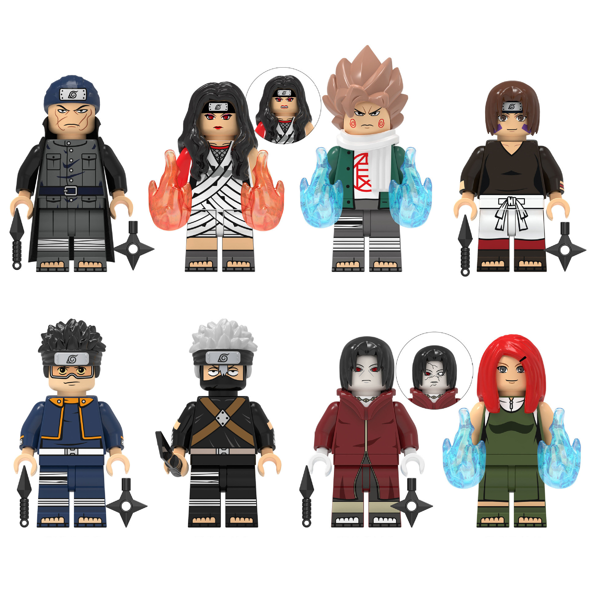 Boruto Naruto Next Generations Characters Brick Minifigure Custom Set 8 Pcs