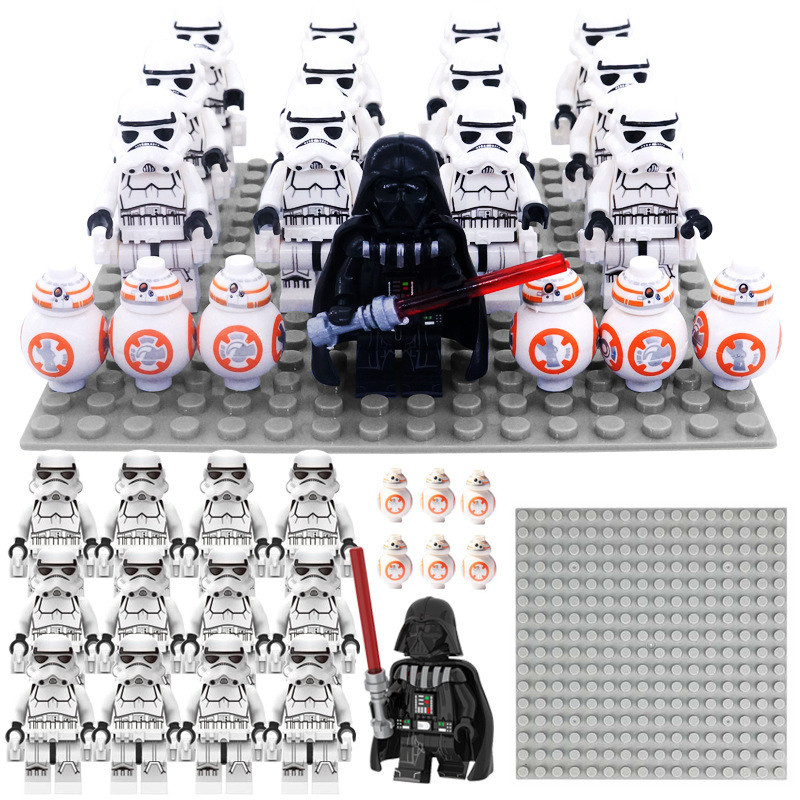 Star Wars Darth Vader Stormtrooper BB8 Brick Minifigure Custom Set