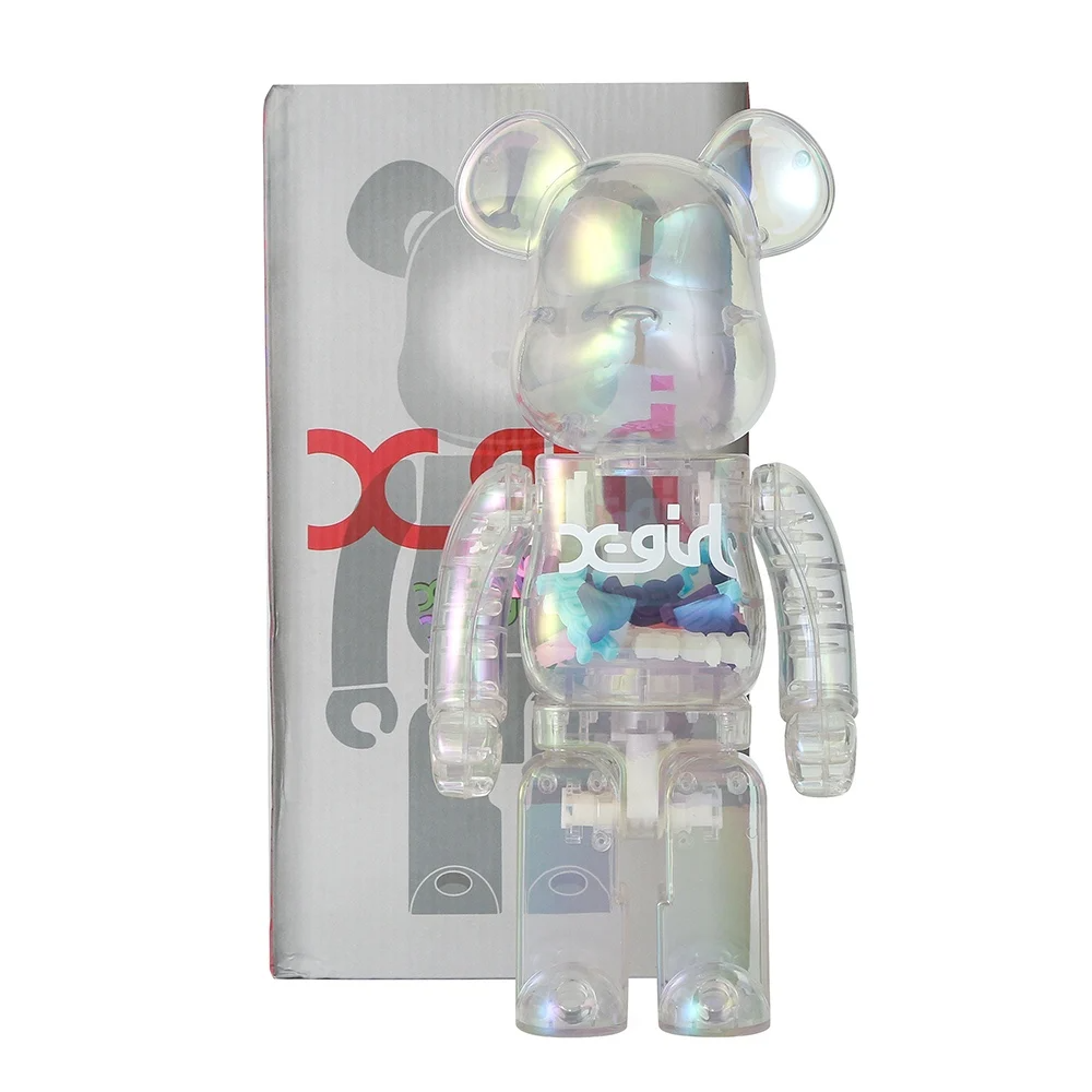 Bearbrick X-Girl Clear White 400% Figure 28cm 11.02inches