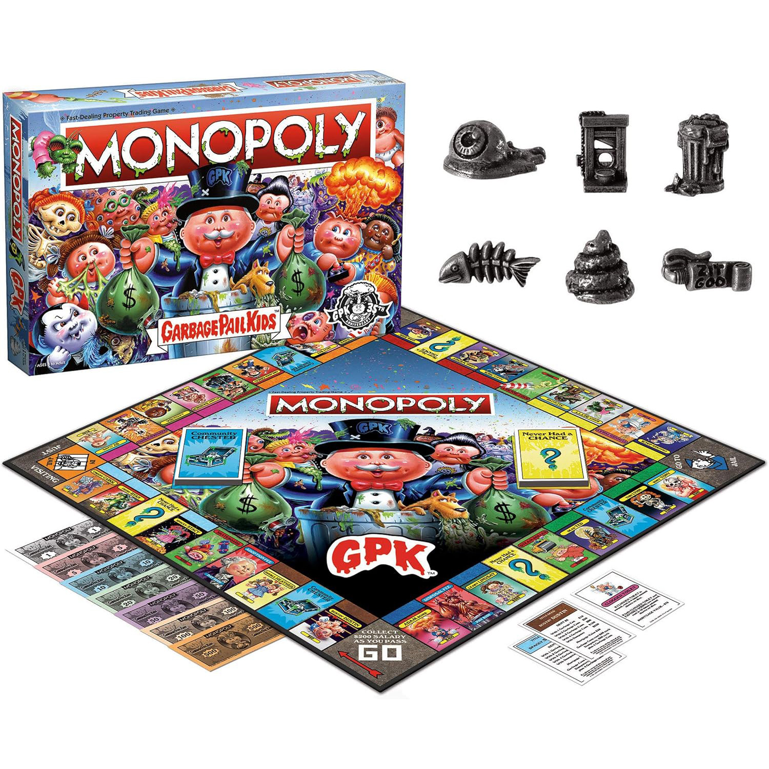 Monopoly Garbage Pail Kids Edition Board Game