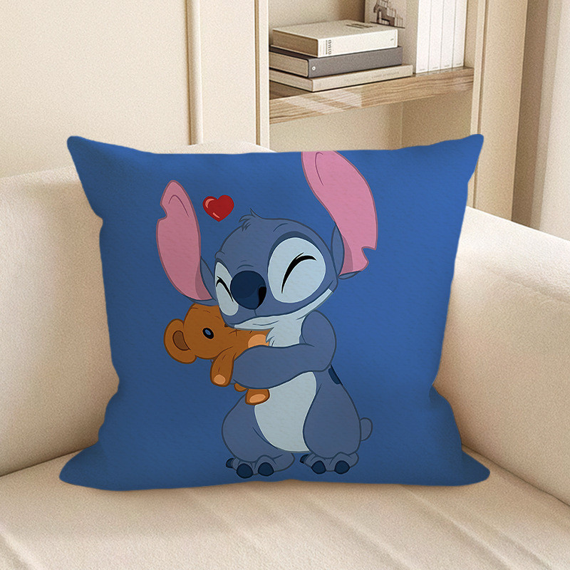 Disney Stitch Hugging Teddy Bear Soft Stuffed Plush Pillow Multiple Sizes