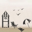 Hotel de La Plage Beach Set Wall Decal Sticker