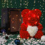 Valentine's Day Rose Bear - Box Set With Light Effect Rose Bear For Valentine's Day Gift