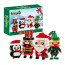 Christmas Sasnta Penguin Wlnut Clip Building Blocks Set 493 pcs