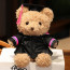 Fluffy Graduation Bear with Robe Soft Stuffed Plush 23cm 9 inches Yellow Blue Pink Red
