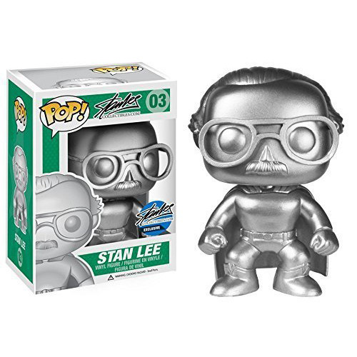 Superhero Stan Lee Platinum Silver Comikaze Expo 2015 Funko Pop