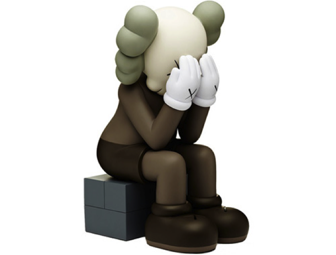 KAWS Passing Through Companion Vinyl Figure 28cm 11.02inches Brown