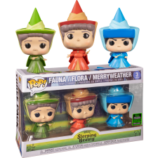 Funko Pop Sleeping Beauty - Flora, Fauna Merryweather Fairy Godmother Vinyl Figure 3 Pack