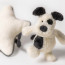 Jellycat Bashful Black & Cream Puppy Musical Pull 30cm 11.81inches