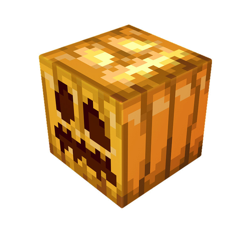 Minecraft Magnetic Carved Pumpkin Blocks Kit Toy 3 Pcs Set