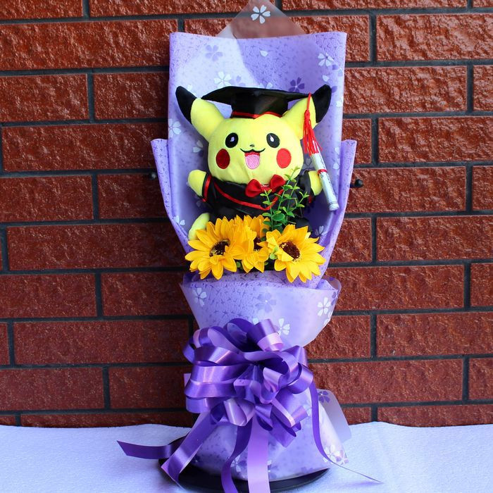 Pikachu Graduation Plush Bouquet 55cm 21.65inches