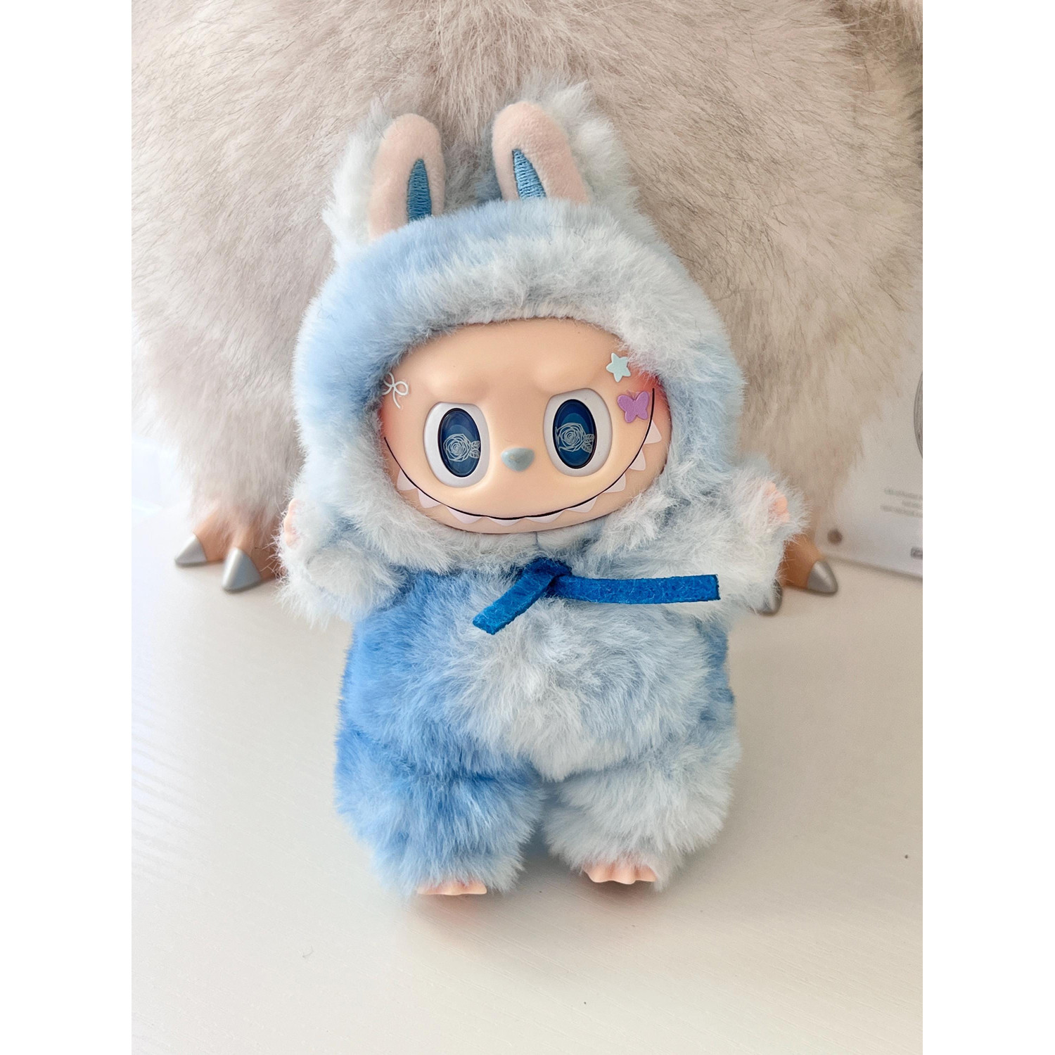 Labubu The Monsters Zimomo Blue Vinyl Plush Doll 17cm 6.69inches