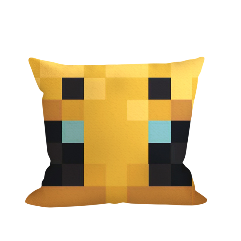 Minecraft Bee Block Soft Stuffed Plush Pillow Multiple Sizes
