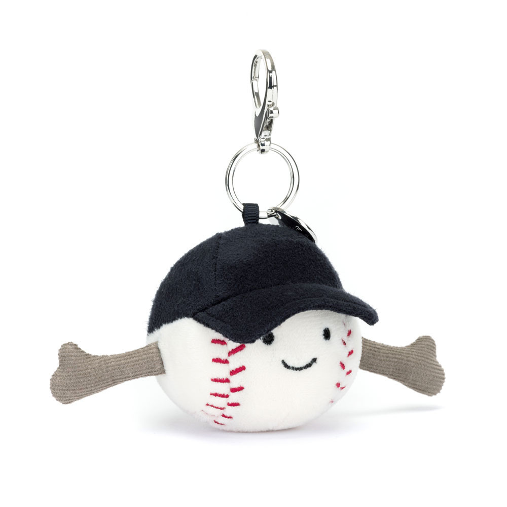 Jellycat Amuseables Sports Baseball Bag Charm 12cm 4.72inches