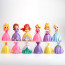 Disney Princess Dress Up Changeable Figure Set 12 Pcs