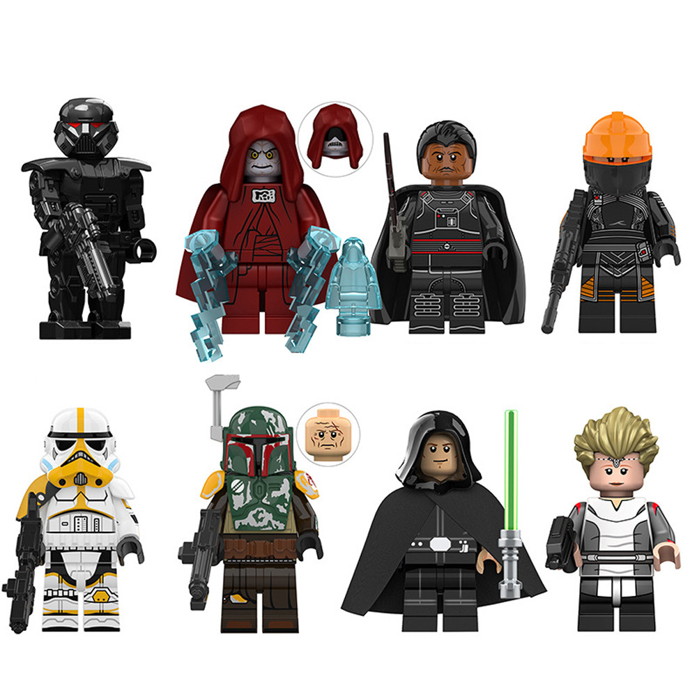 The Mandalorian Star Wars Brick Minifigure Custom Set 8 Pcs