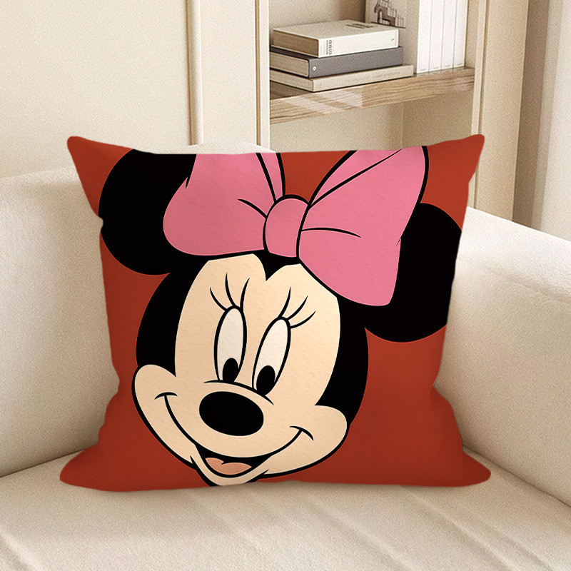 Disney Minnie Mouse Head Front Portrait Soft Stuffed Plush Pillow Multiple Sizes