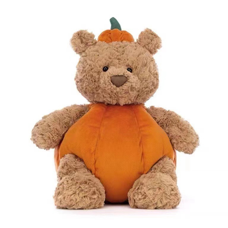 Jellycat Amuseables Bartholomew Bear Pumpkin Soft Stuffed Plush 30cm 11.81inches