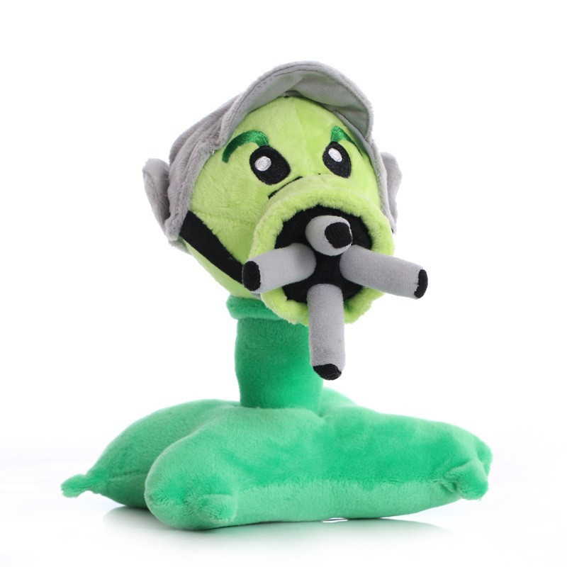 Plants vs Zombies Gatling Pea Shooter Plush Toy 20cm 8inches