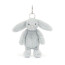 Jellycat Bashful Silver Bunny Bag Charm 13cm 5 inches