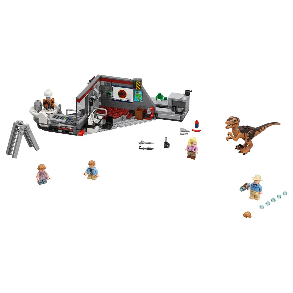 Jurassic Park Velociraptor Chase 75932 Brick Building Kit