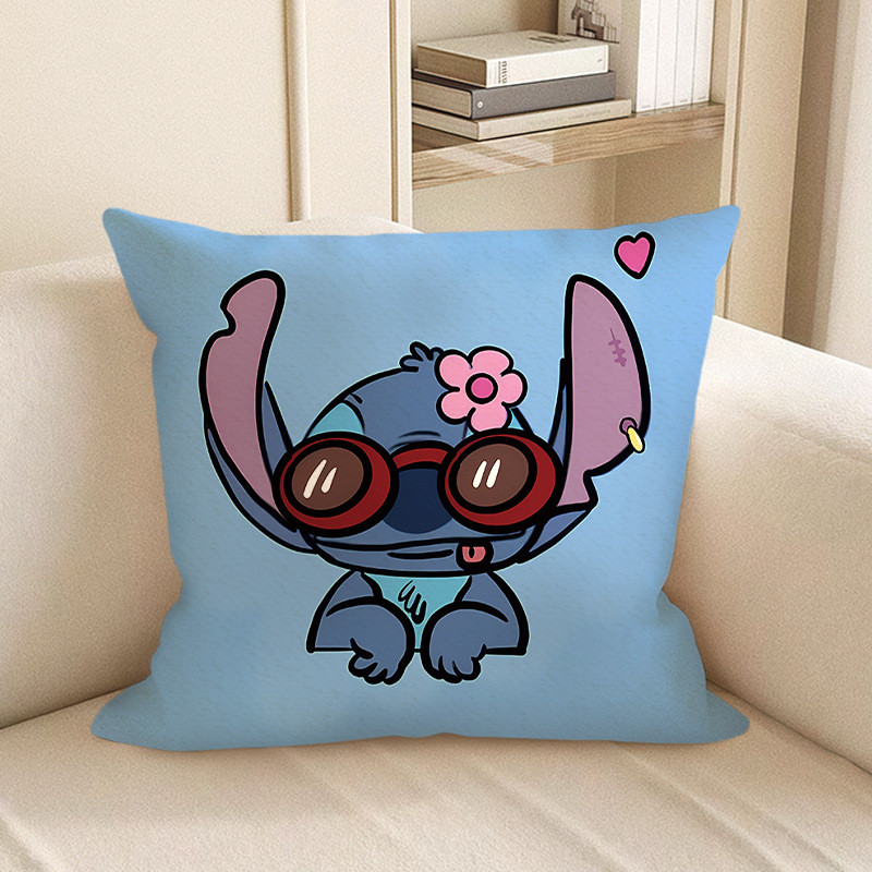 Disney Stitch Wearing Sunglasses Soft Stuffed Plush Pillow Multiple Sizes