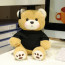 Light Brown Graduation Bear with Sweater Soft Stuffed Plush 25cm 9.84inches Blue White Black
