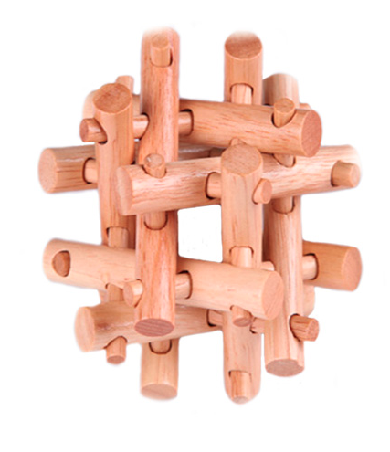 Kong Ming Lock Seal Puzzle Intelligent Educational Wooden Toy Brain Teaser