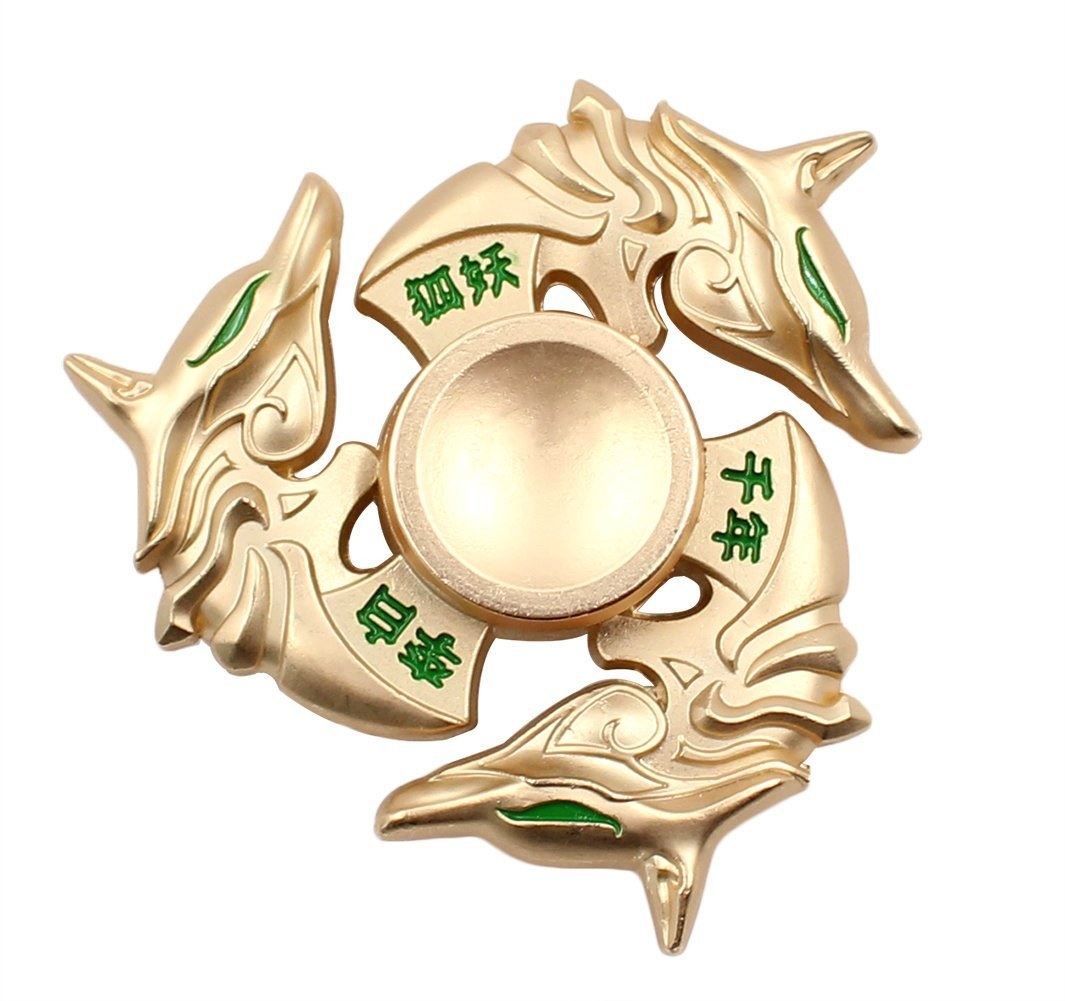 Heytech Solid Metal Fidget Spinner Hand Spinner Gold Fox