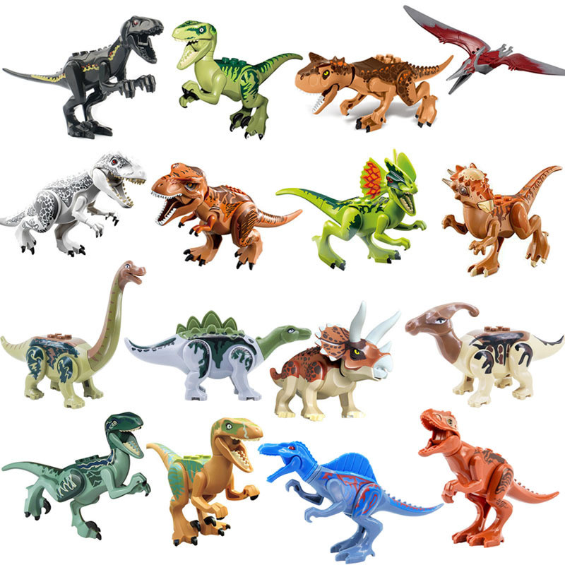 Dinosaurs Jurassic Brick Minifigure Custom Set 16 Pcs
