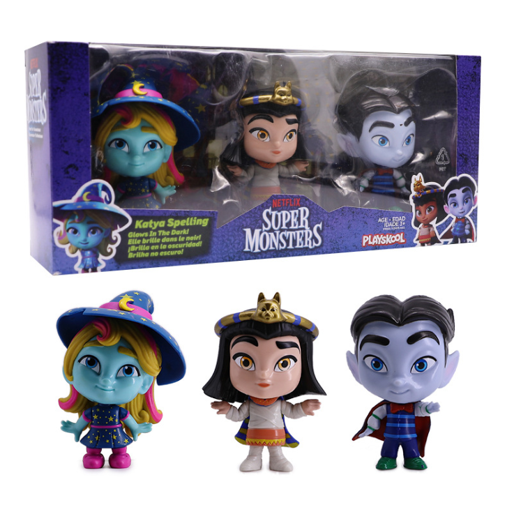 Netflix Super Monsters Set of 3 Collectible 4-inch Figures Monster Trio Set 2