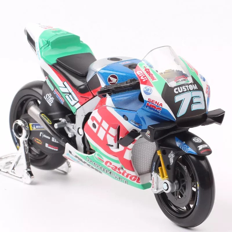 LCR Honda Castrol #73 Alex Marquez 2021 1:18 Die-cast Alloy Motorcycle Toy Car Model