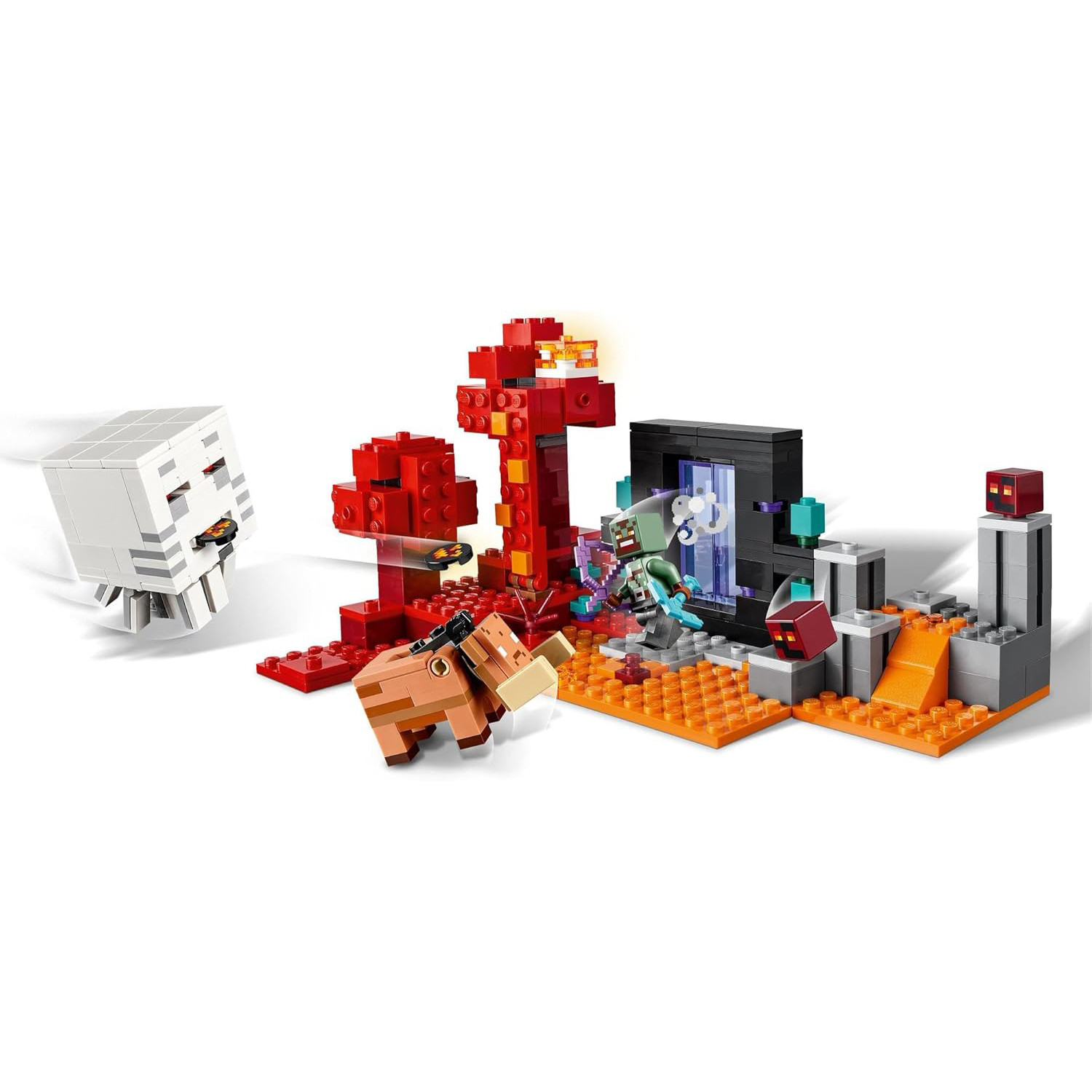 Minecraft The Nether Portal Ambush 21255 Brick Building Kit