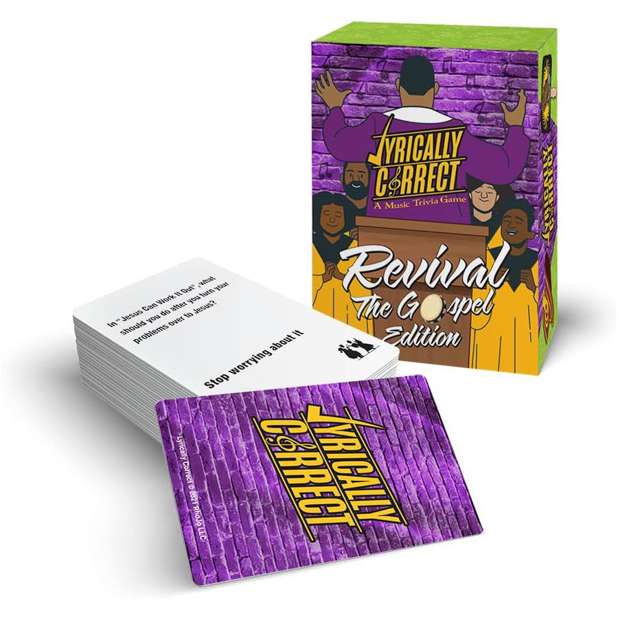 Lyrically Correct - A Music Trivia Game - Revival: The Gospel Edition: Family Party Laughing Singing Communicating Card Game
