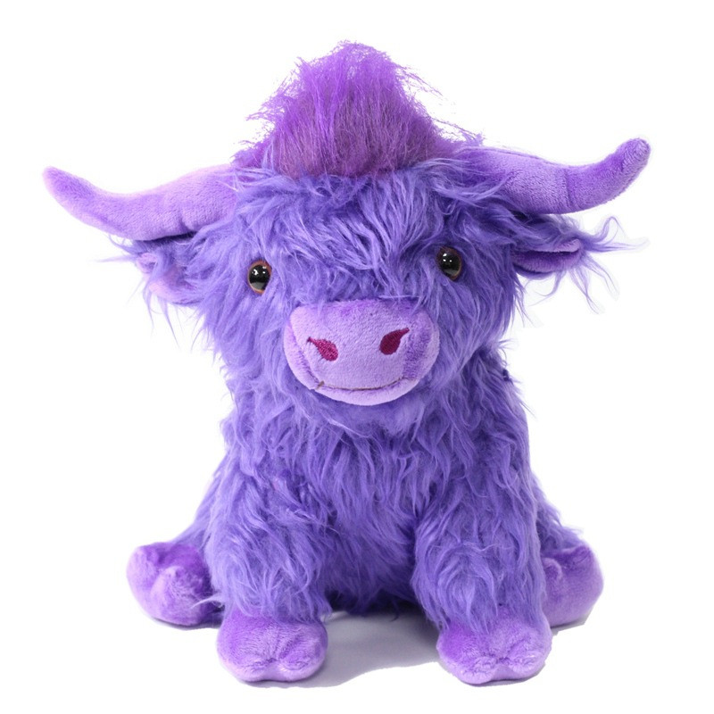 Living Nature Highland Cow Purple Plush Toy 25cm 9.8inches
