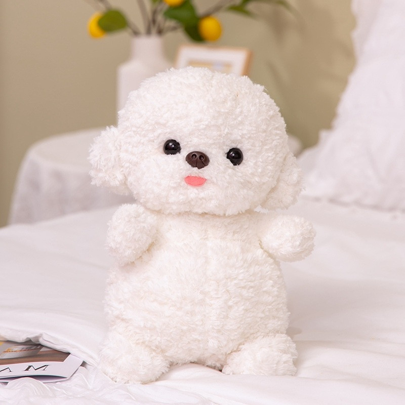 Poodle Dog Soft Stuffed Plush Multiple Sizes White