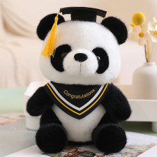 Graduation Panda Bear Soft Stuffed Plush Yellow 26cm 10.24inches
